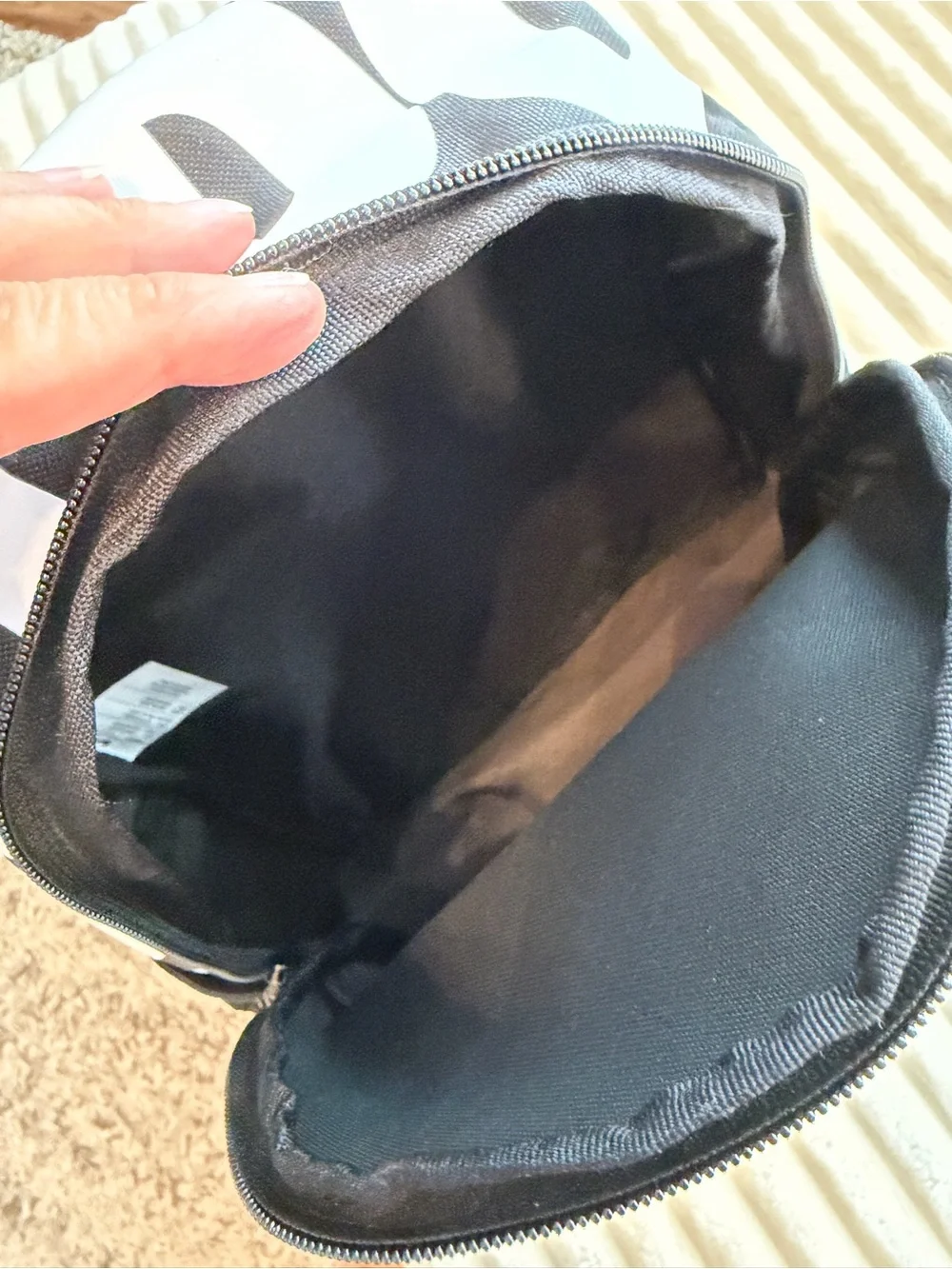 NWT. Nike Black Mini Backpack with White Swoosh Just Do It